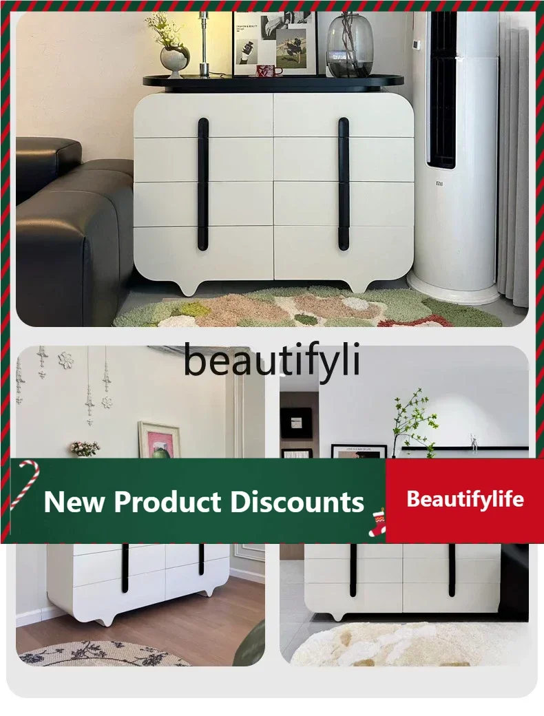 

Retro eight-bucket cabinet, side cabinet, living room against the wall, chest of drawers, bedside locker D80