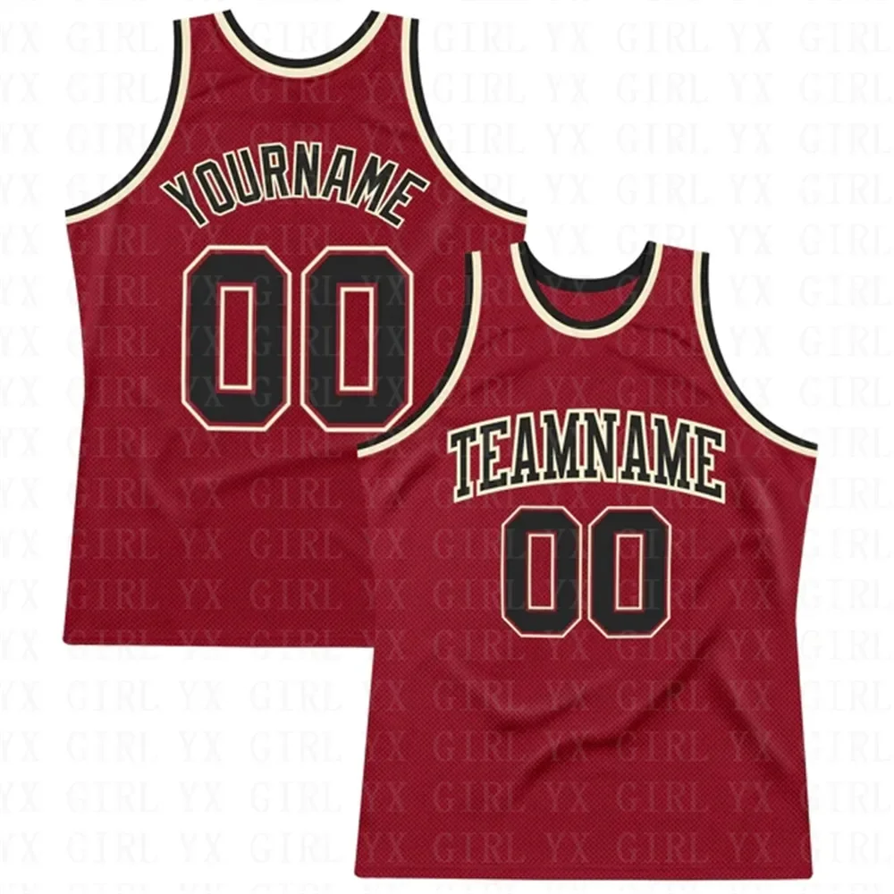 Custom Maroon Black-White Authentic Throwback Basketball Jersey Tank Tops Men Jersey Personlized Sew Team Unisex Top