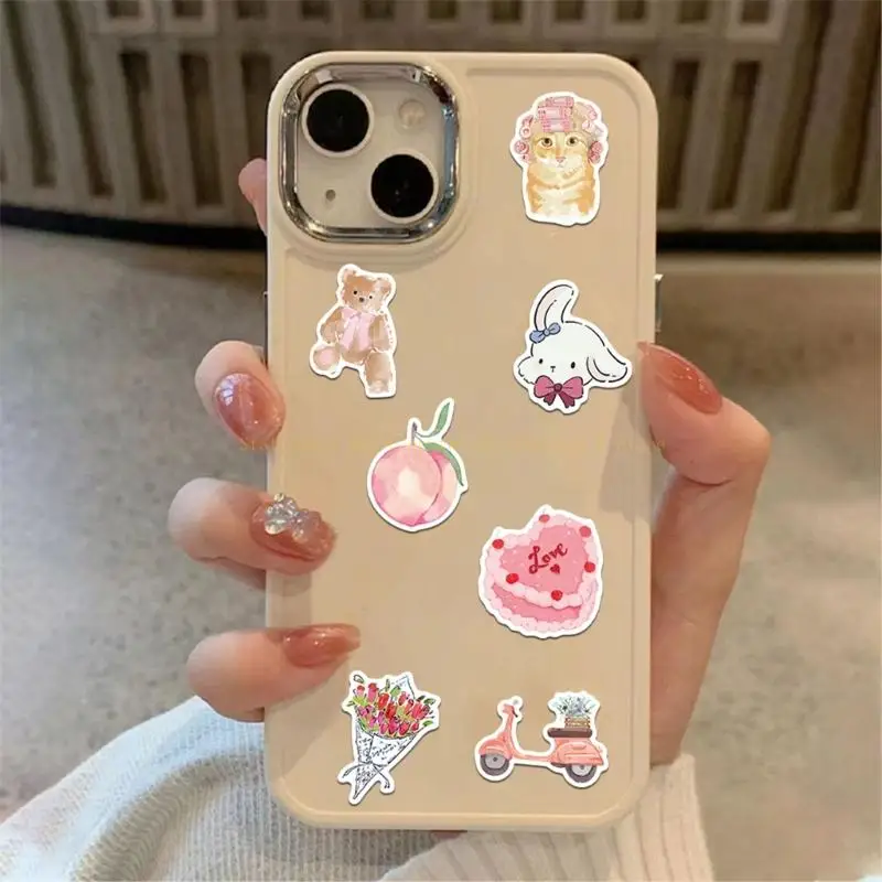 50Pieces Cartoon PVC Sticker Water Resistant Aesthetic Sticker for Water Bottle Laptop Scrapbook Skateboard Phone Case