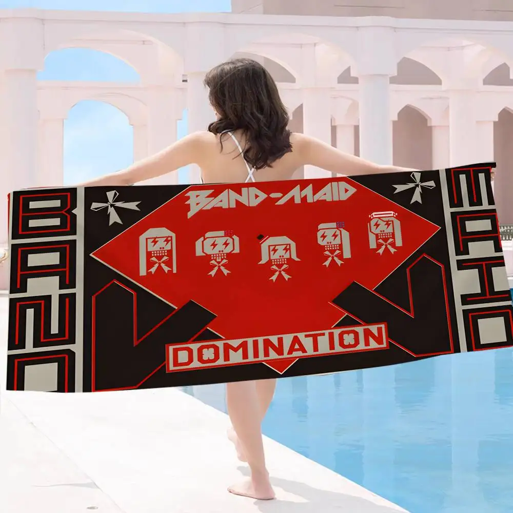 Band M-maidS Microfiber Printed Beach Towel Mountain Climbing Yoga Beach Swimming Running Absorbent Soft Towel