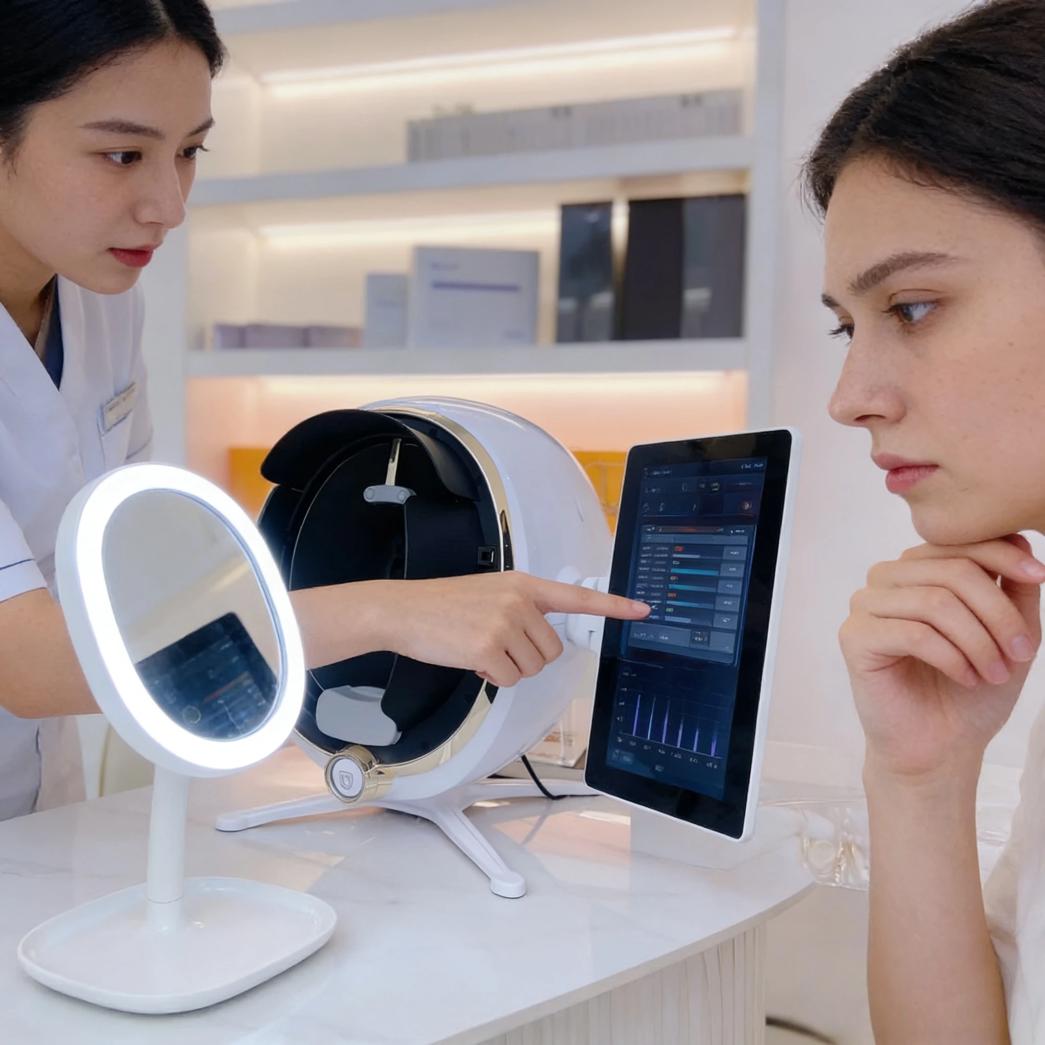 

Анализатор кожи, аппарат для ирригации кожи, диагностический прибор для лица, тестер уровня увлажнения кожи, анализатор лица, 3D-анализатор кожи