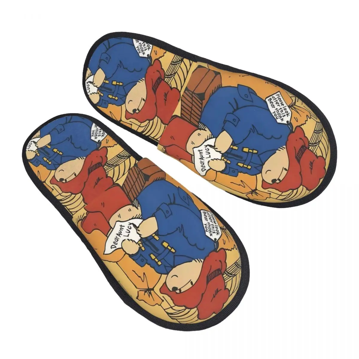 

Custom Print Women Postzegel Paddington House Slippers Soft Warm Memory Foam Fluffy Slipper Indoor Outdoor Shoes