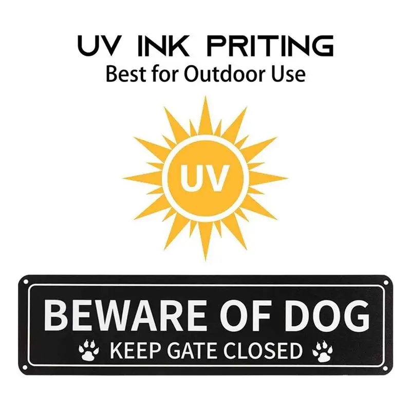 ABXF-2 Pack Beware Of Dog Sign, 12X3 Inch Rust Free .040 Aluminum Metal Sign, Reflective, Fade Resistant, UV Protected