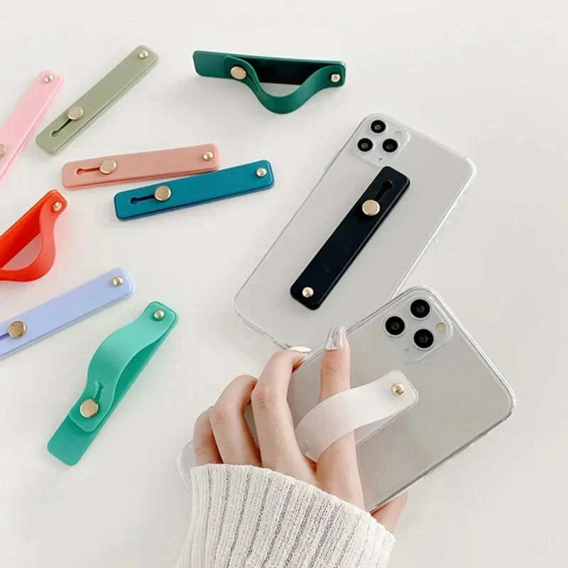 Handgelenk Band Hand Band Finger Grip Handy Halter Stehen Push Pull Universal Einfarbig Telefon Buchse Halter für iPhone Xiaomi – Detail 4