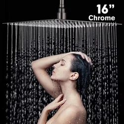 8/10/12 Inch Stainless Steel Ultra-thin High Pressure Ceiling Mounted Shower Head Big Panel Chrome Large Flow Supercharge Shower