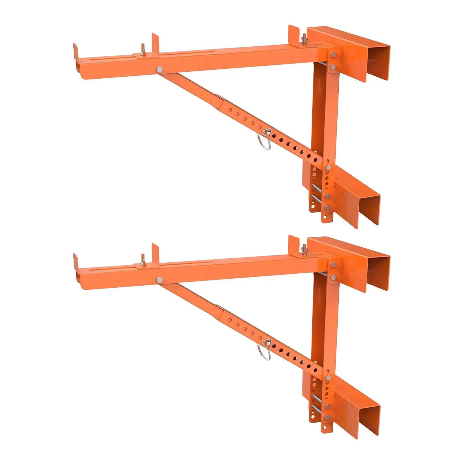 2 Pieces Ladder Jack Steel Support 250 Pounds Heavy Duty Ladder Support Tool