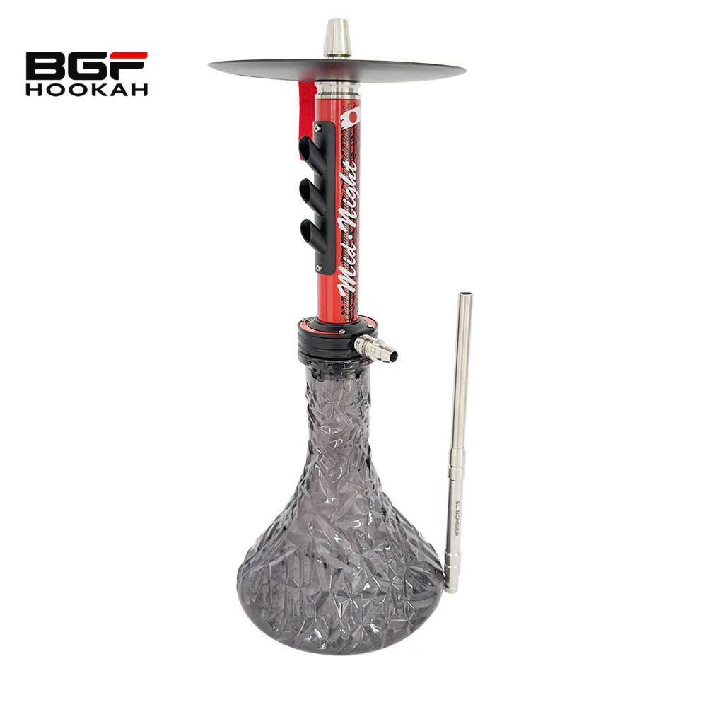 Imagem -06 - Red el Bomber Midnight Hookah Russo Shisha Conjunto de Fumar Hookah sem Garrafa Aço Inoxidável