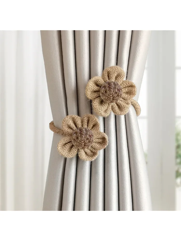 Flower Curtain Tie Rope Backs Holdbacks Buckle Clips Accessory Rods Accessoires Hook Holder Home Decorations