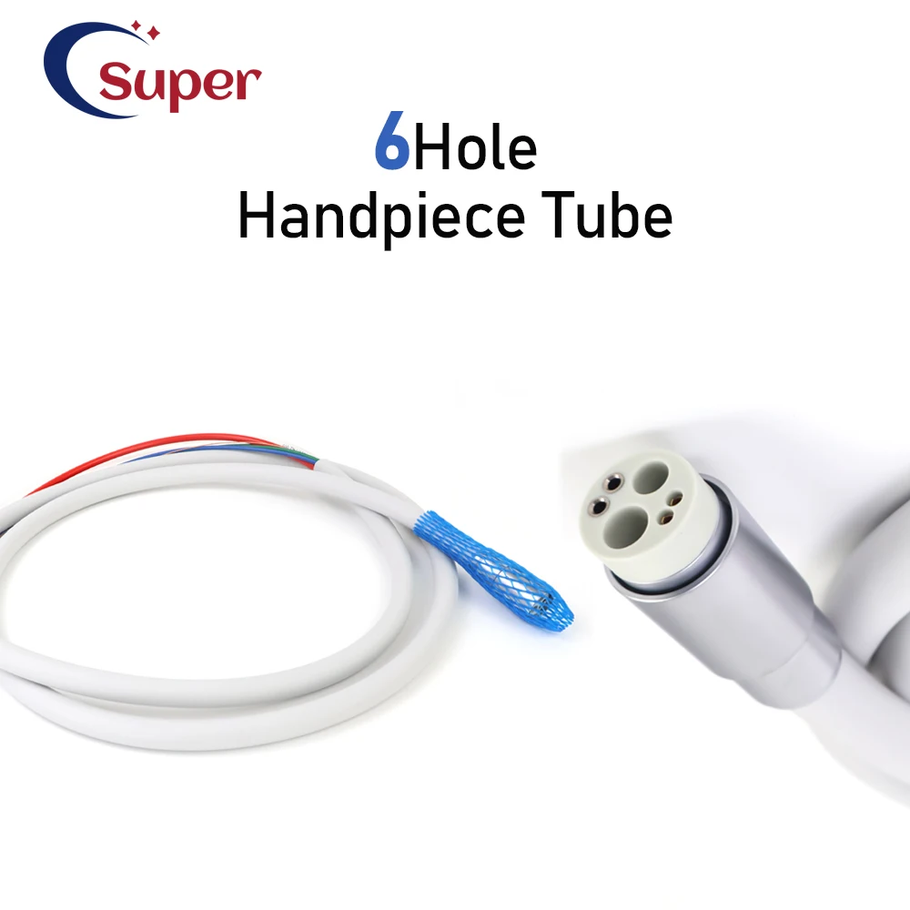 

Dental Handpiece Tube with light High Speed Turbine handpiec Optical fiber Hose 6Hole Imported materials Dentistry Chair unit