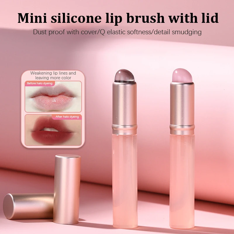 1Pc Upgrade Silicone Lip Concealer Makeup Brushes Silicone Brush For Lip Balm Lip Gloss Lipstick MultiFunction Brush