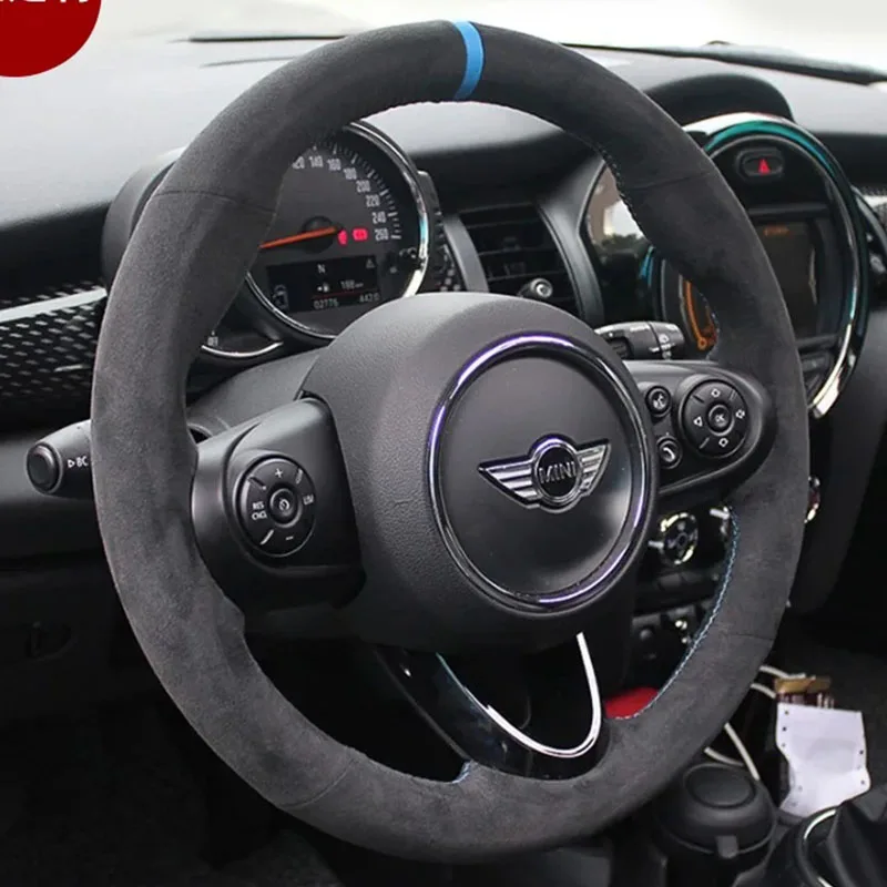 Hand-stitched Genuine Leather car Steering Wheel Cover for Mini (Hatchback/Mini) JCW Clubman JCW Convertible JCW Countryman