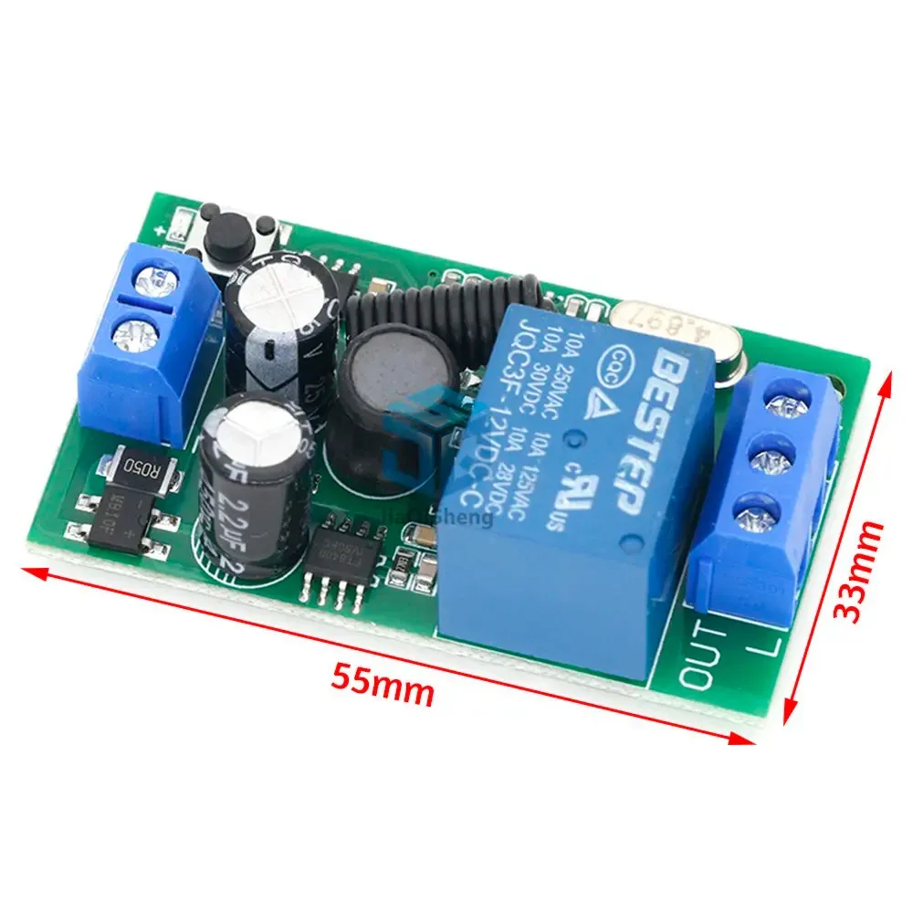 315MHZ 433MHz 315 433 MHZ AC 85- 220V 10A 1 Ch Channel Wireless RF Remote Control Board Transmitter Receiver Relay Switch Module