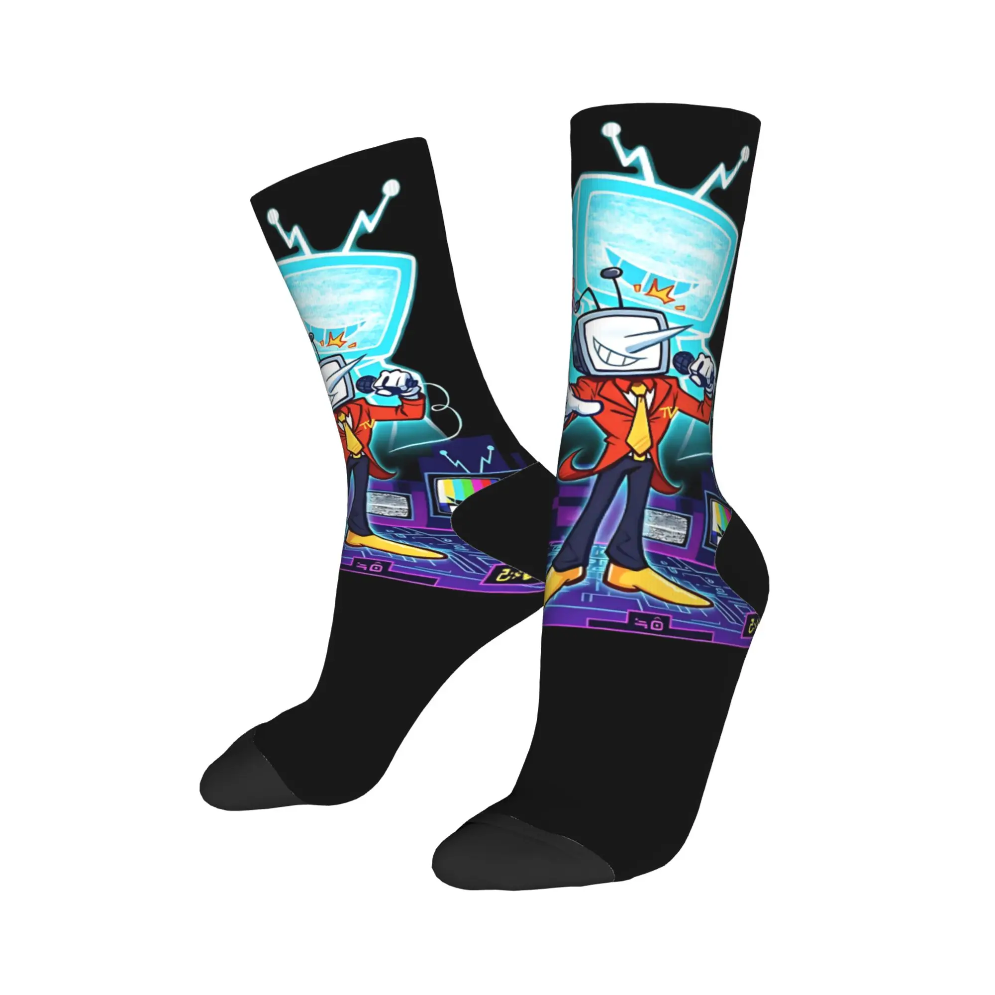 Happy Funny Men's Socks Harajuku Mr. Tenna It's TV Time deltarunes Sock Sport Women's Sock Spring Summer Autumn Winter