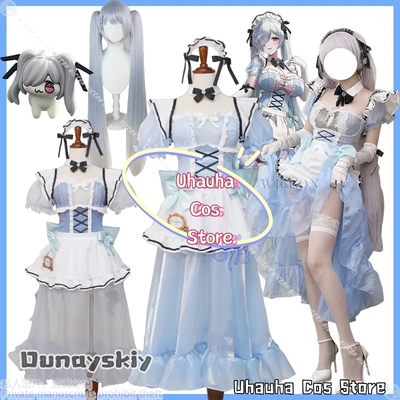 Cenicientaaa juego NIKKE: la diosa de Victor Cosplay Anime dos estilos de colores Lolita dulce seda transparente traje de sirvienta Sexy
