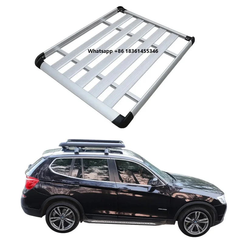 

For Outdoor Travel Heavy Duty Aluminum Car Roof Rack Basket, Lightweight Design with 100kg Capacity