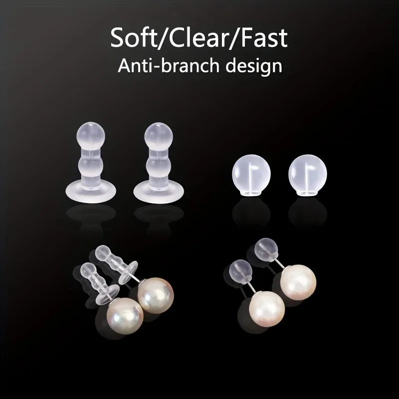 Silicone Ear Pad-anti-piercing Earring, Full Coverage Earplug Safety Earring Back for DIY Production Accessories
