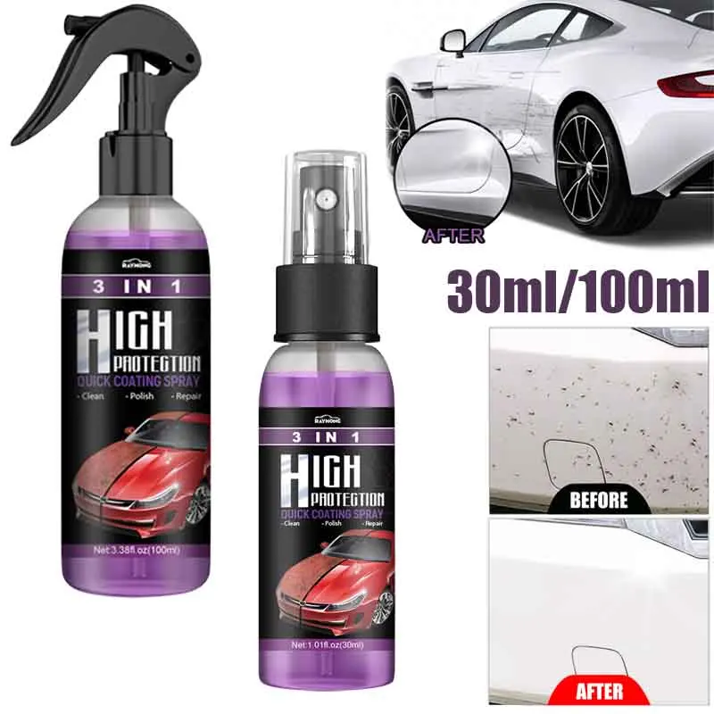 

30/100ml Coating Spray High Protection Car Shield Coating Car Paint Repair Car Exterior Restorer Ceramic Spray Coating Quick