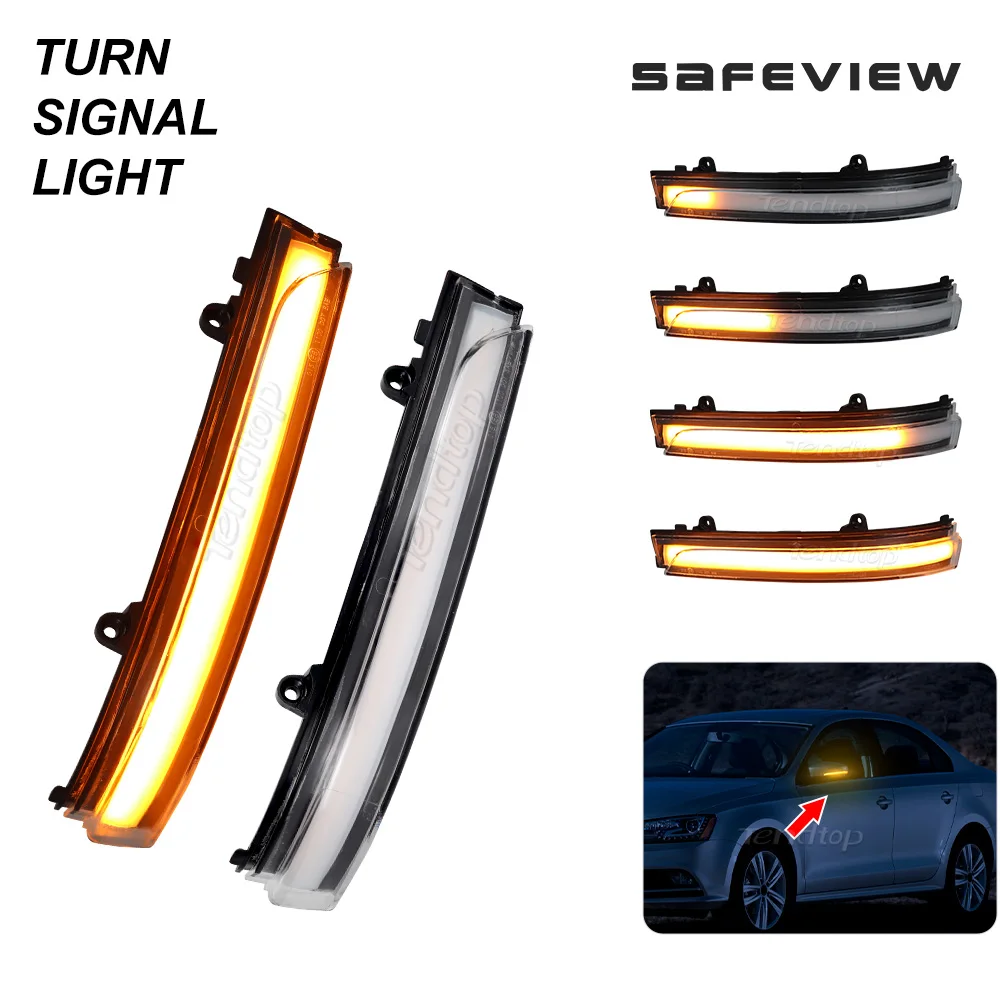 

Динамический светодиодный указатель поворота с последовательной подсветкой (желтый свет) для Volkswagen Jetta Mk6 SE 2011-2018, GOL Geracao 6/7/8, FOX