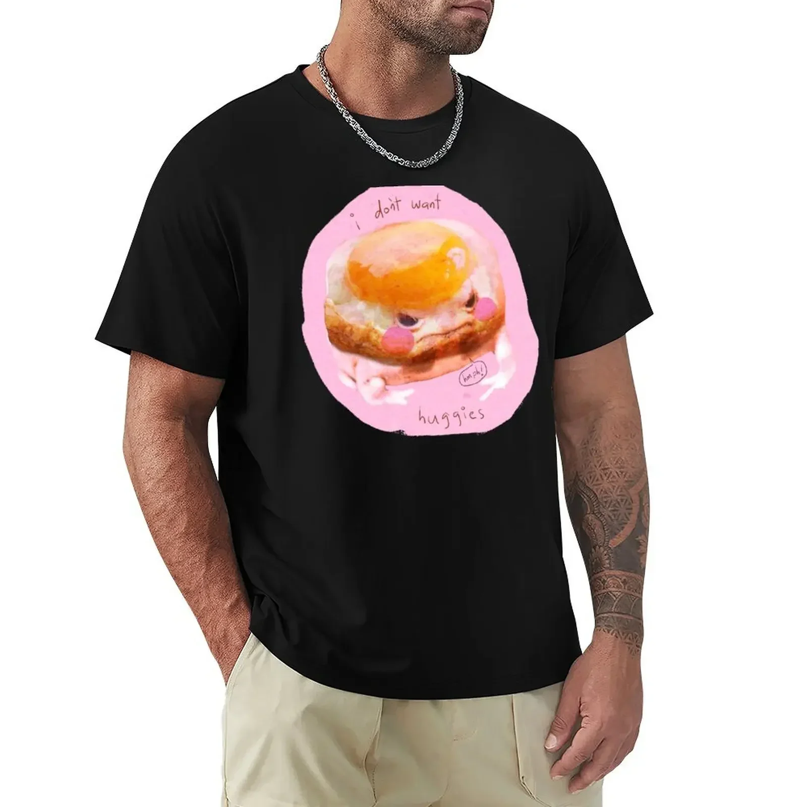 plain Aesthetic clothing black t shirts for men Green Baunnie's Kawaii Upset Frog Cutepink Rainfrog Kawaiiegg T-Shirt Informal