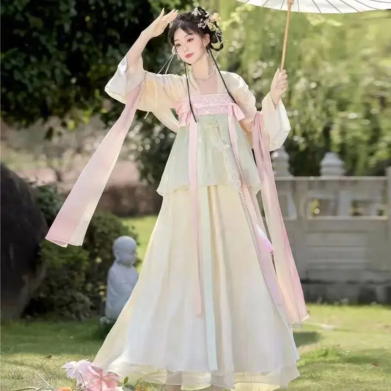 

Women's Tang Dynasty Hanfu Hezi Skirt Full Waist Super Fairy Clothes Ancient Dress Chinese Style Costume