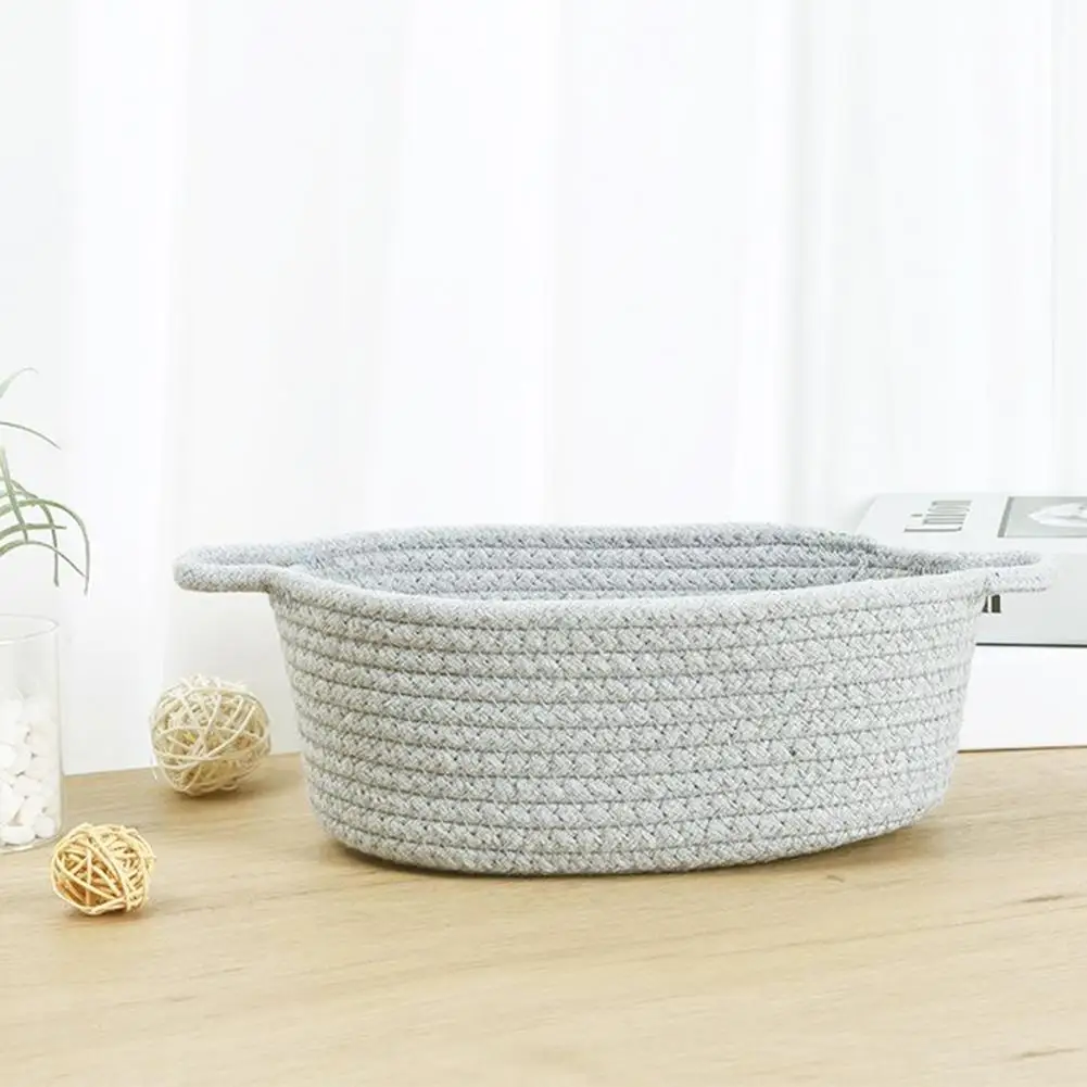 

Long-lasting Woven Basket Woven Storage Basket Stylish Durable Woven Cotton Rope Storage Baskets Solution for Organizing Home