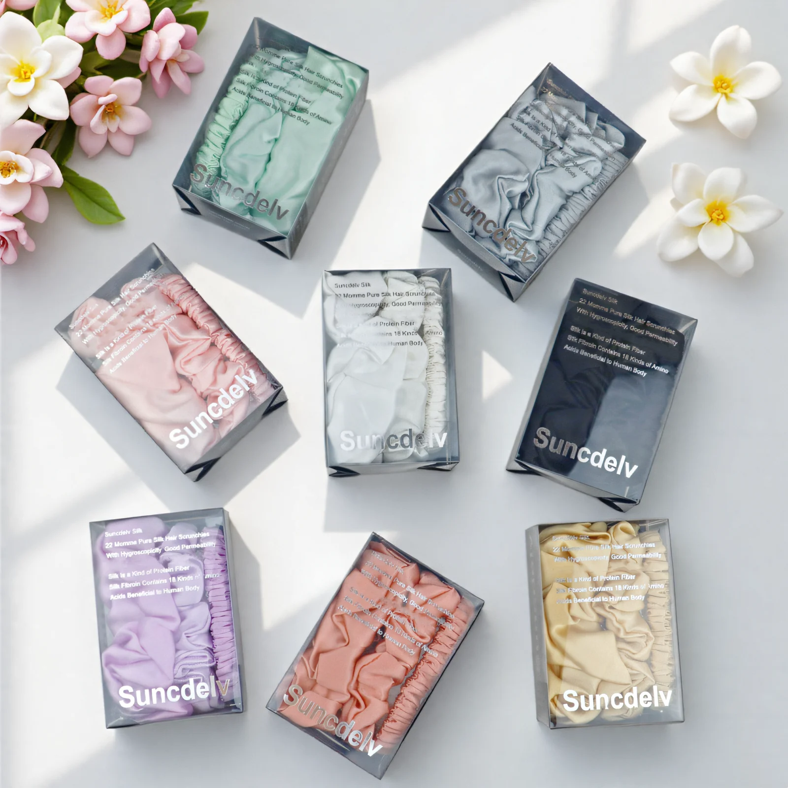 مجموعة 3 قطع من ربطات الشعر المصنوعة من الحرير الخالص بنسبة 100%، وسمك 22 أمي، وأربطة شعر عالية الجودة، بما في ذلك ثلاثة عرضات من 1 سم/2 سم/3 سم. #1