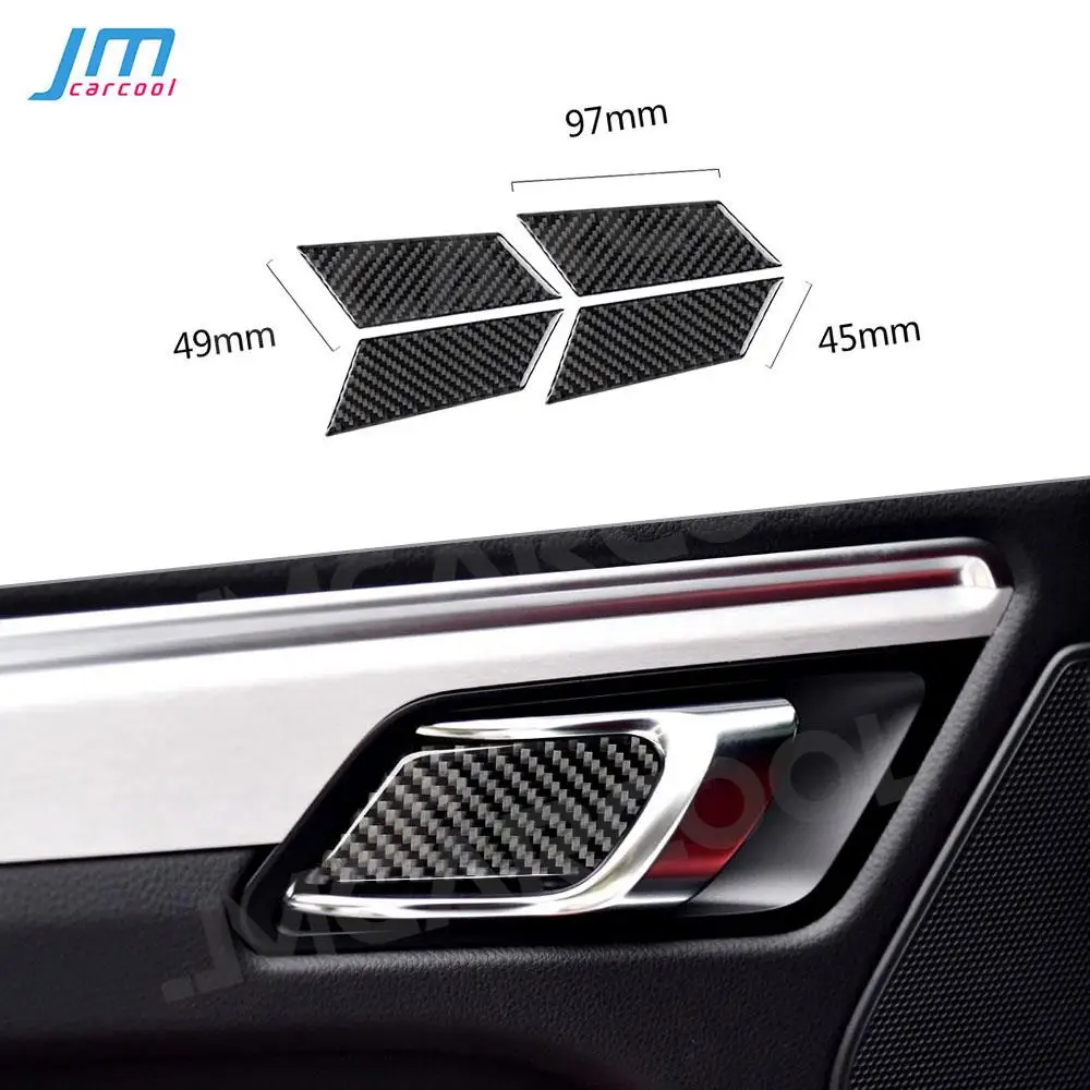 

Carbon Fiber Interior Door Handle Bowl Trim Pads Cover Molding Stickers for Porsche Macan 2015-2018 Car Accessories