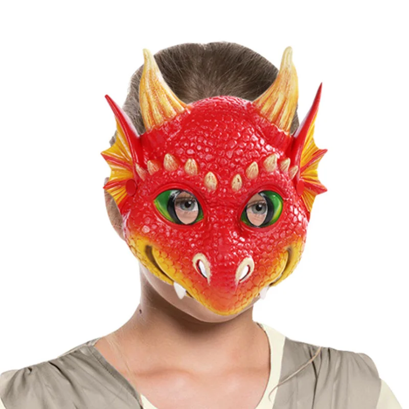 Masquerade Dragon Children's Mask Cartoon Cute Dinosaur Mask Monster Animal Facial Makeup Show