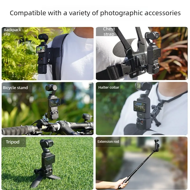 Expansion Adapter Frame for DJI Pocket 4/3 – Gimbal Camera Mounting Bracket & Outdoor Shooting Accessory