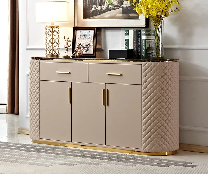 Modern dining room furniture kitchen buffet display soplid wood cabinet storage sideboard