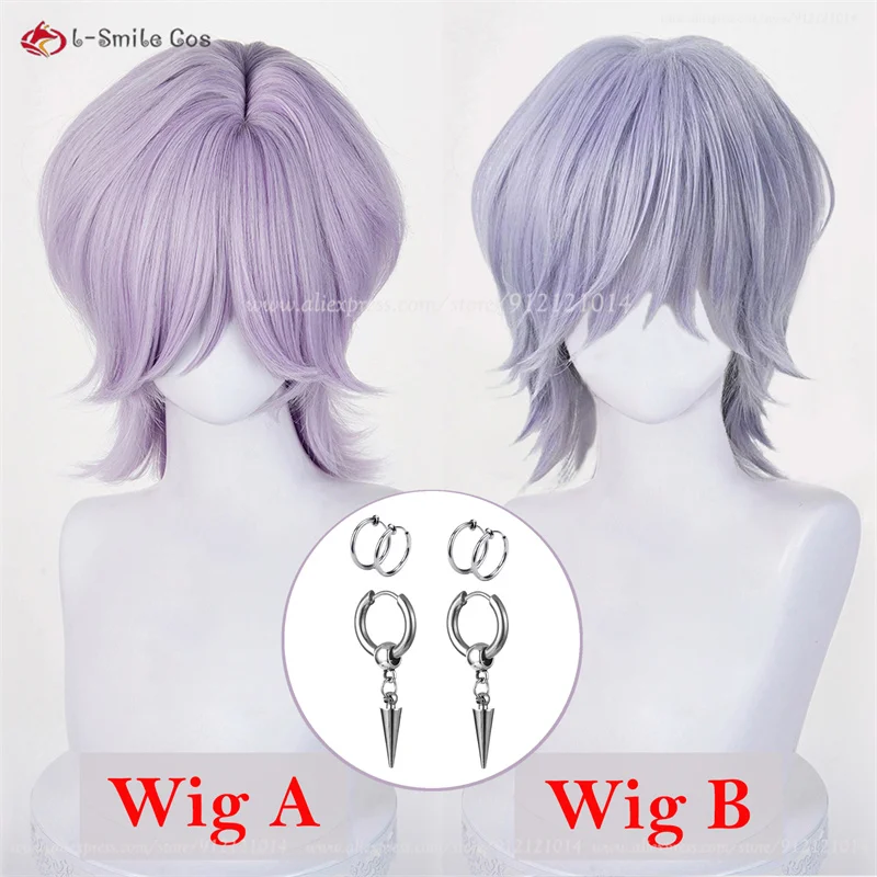 

Mystery Cosplay Wig 38cm Purple Pink Mix Wigs For For Saja Boys Jinu Baby Abby Romance Anime Wig Heat Resistant Synthetic Hair