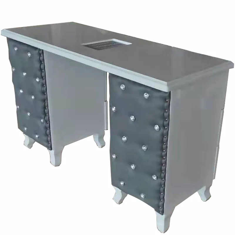 

Foshan Factory Beauty Salon Single/Double White Manicure Table Nail Beauty Salon Equipment Nail Table Manicure Table