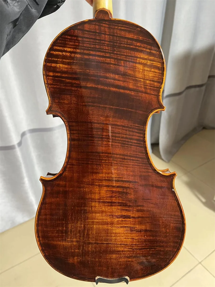 ACTUAL PHOTO Antique One-Piece Back Advanced Hand Crafted Cкрипка 4/4 كمان  Fiddle Free Violin Case Bow violin accessories