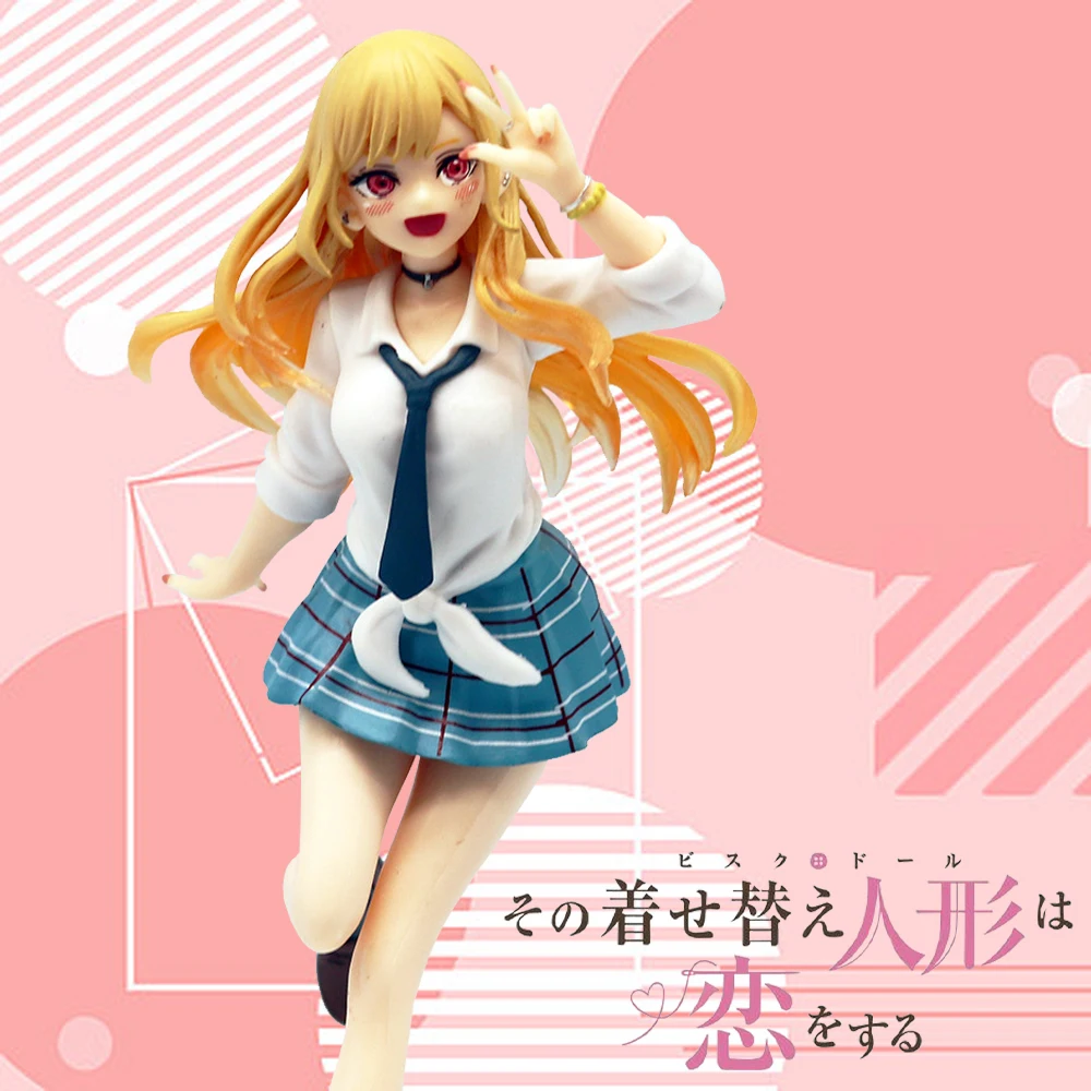 18.5-20 cm My Dress-Up Darling Marin Kitakawa Uniform Kaiyu Kitagawa Anime Figuur Speelgoed Pvc Model Collector verjaardagscadeau
