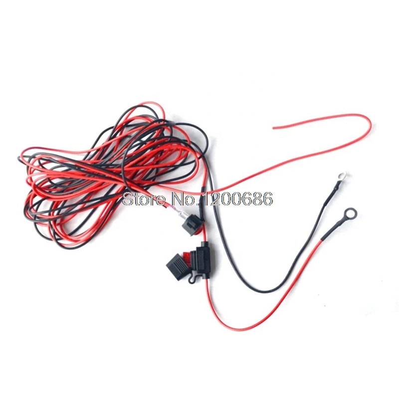 18AWG 1.5M Custom Car LED Headlight Automotive On-Off Switch Wire Harness with 10A Fuse Holder