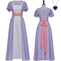 Medieval Movie Dress Rose Cosplay Halloween Costume Women Palace Carnival Party Princess Bridgeton Victorian Evening Gown Dress