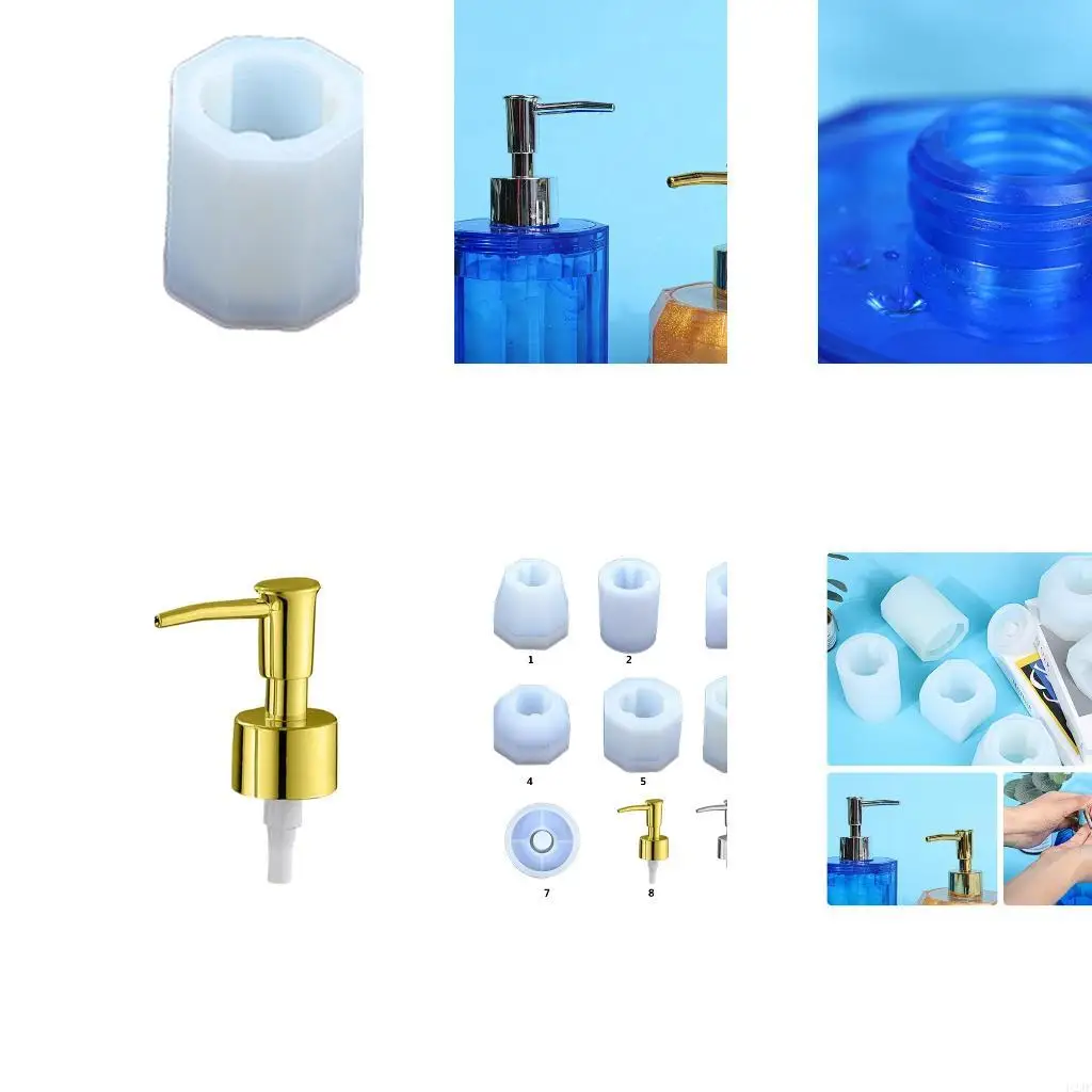 Hand Sanitizer Bottle Epoxy Resin Mold Soap Bottle Silicone Mould DIY Crafts Home Decoration Ornaments Casting Tool