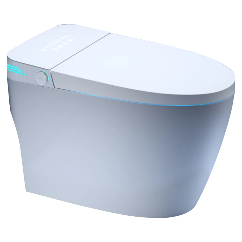 Intelligent toilet full-automatic flip double-channel instant voice control foam shield toilet without water pressure limit