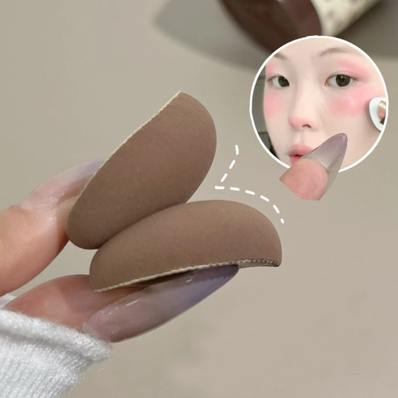 5 قطعة/المجموعة فنجان القهوة ماكياج نفخة شكل قلب يتدفقون البسيطة إصبع نفخة المحمولة التجميل المخفي قضيب لينة ماكياج الإسفنج