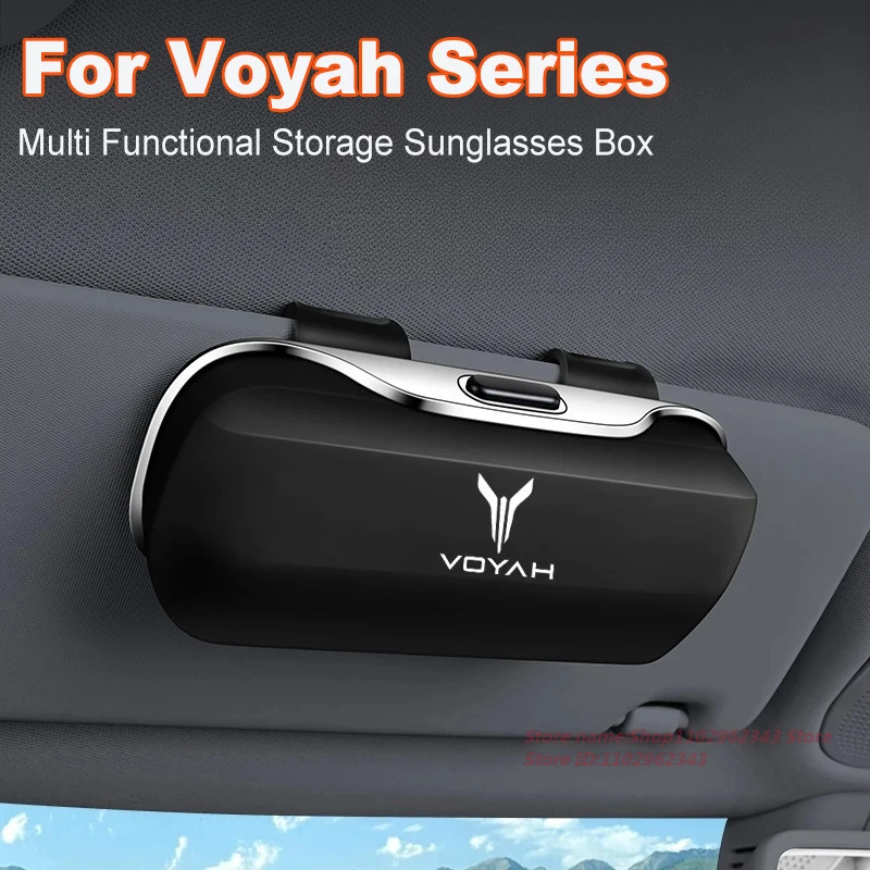 

For Voyah Dream Courage Free Tpu 318 I-Land 2024 2025 Multi Functional Sunglasses Box Car Interior Sunshading Board Glasses Clip