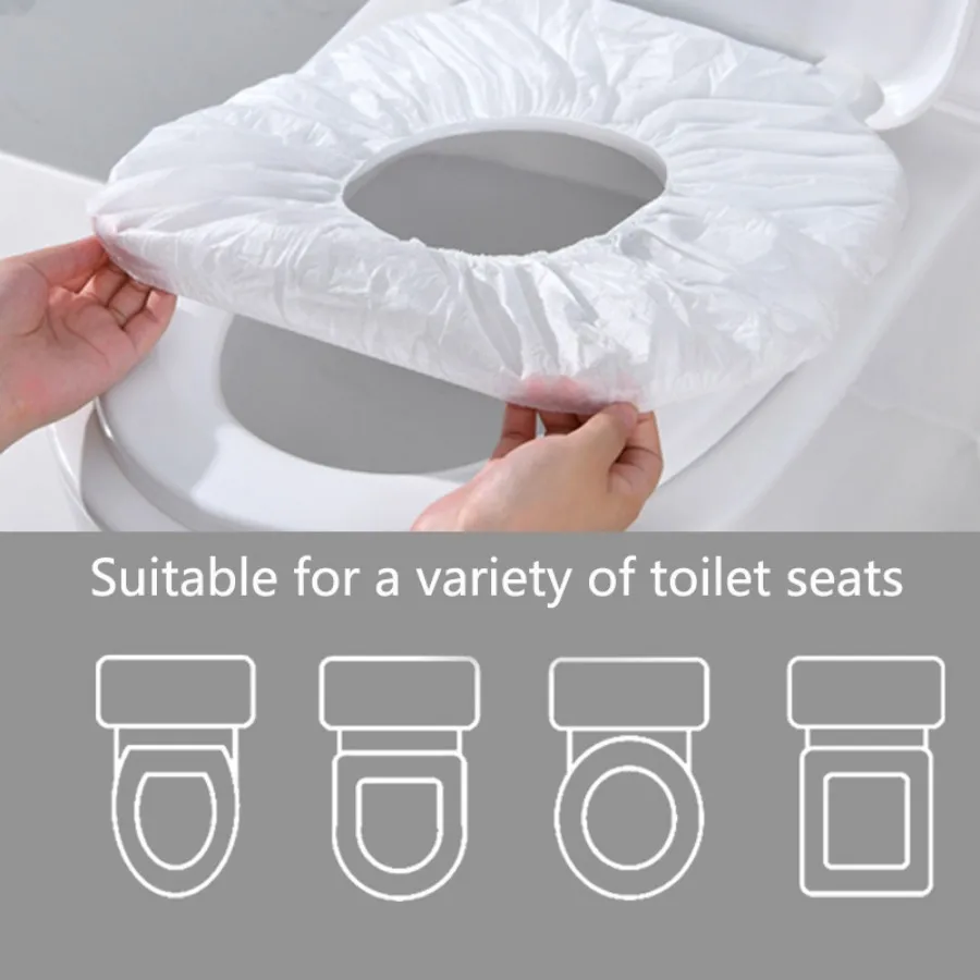Disposable Toilet Seat Cover Waterproof Non-woven Travel Hotel Bathroom Protective Mat Independent Packagingr Seat Cushion