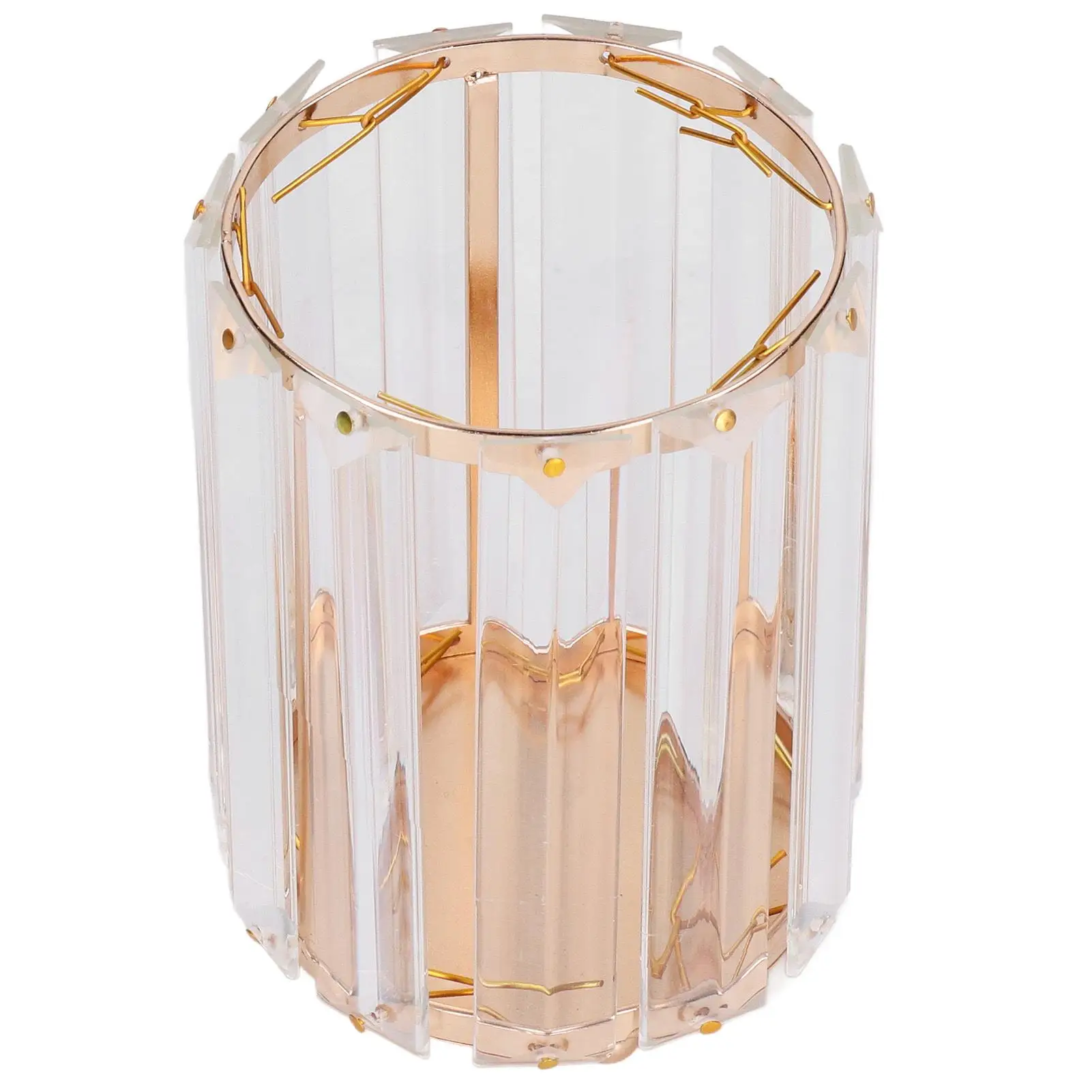 Clear Glass Cosmetic Brush Holder Multi Functional Organizer Large Round Design for home for office Use