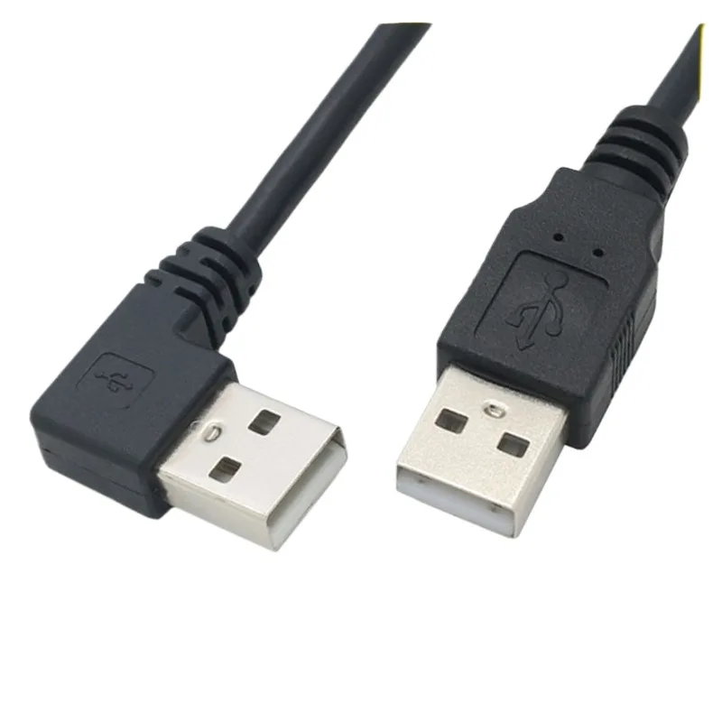 Usb2.0male To Male Eblow Degree Charging Data Cable For Radiator Line Set-top Box Writing Brush 0.3m Left Right Up Down