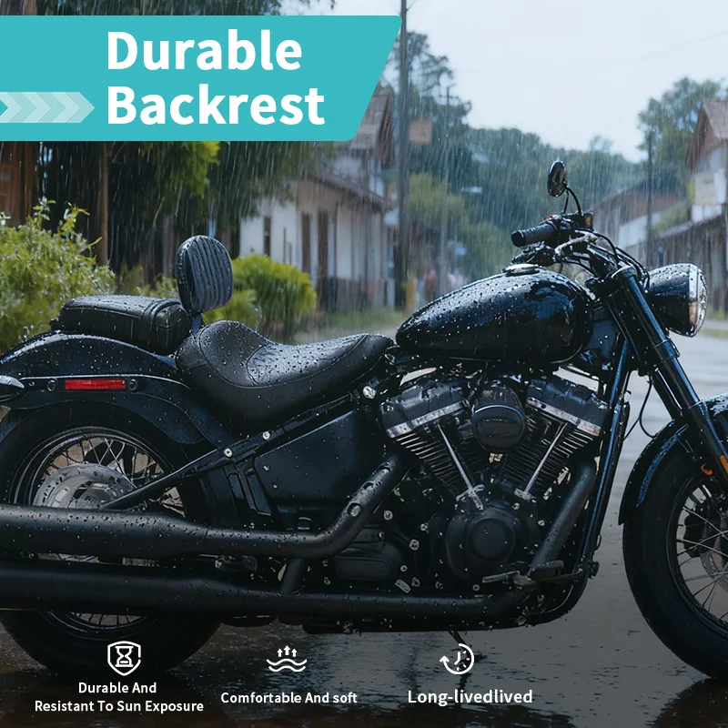 Motorcycle Accesorios Black Metal Driver Rider Front Backrest for Harley Softail Slim Standard Street Bob 2018-later