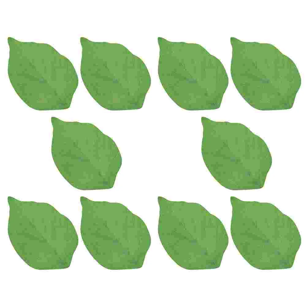 

10 PCS Note Pads Message Notes Green Self-Stick Leaf Sticky Memo Stickers Chic Delicate Reusable Office