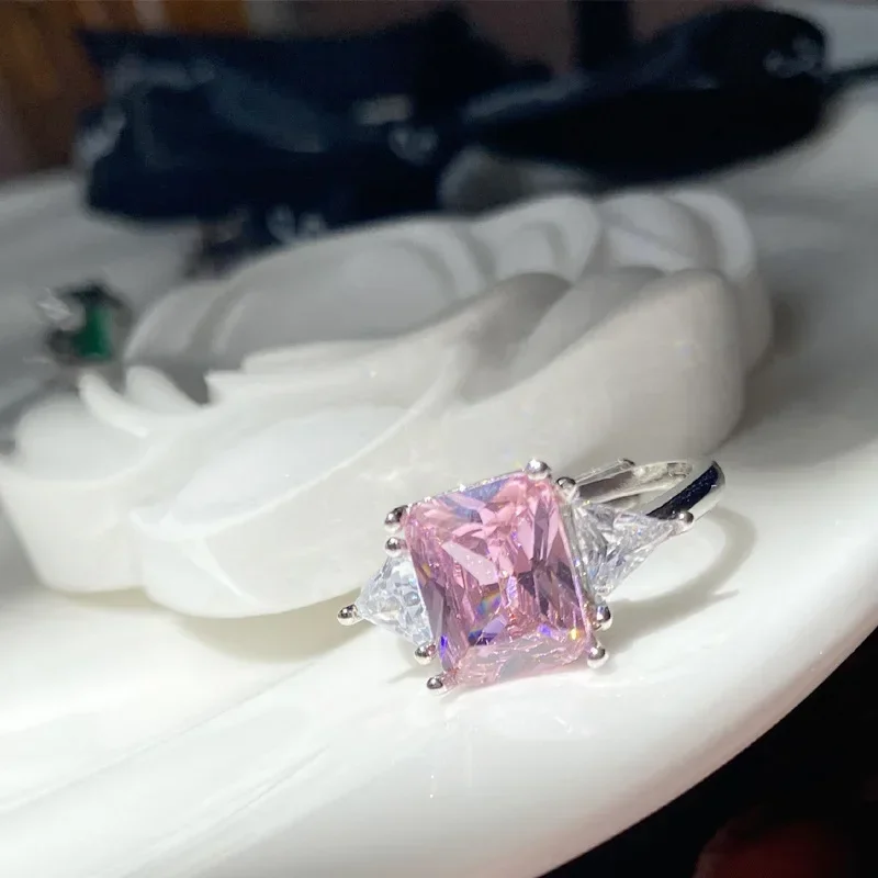 MDL مويسانيتي نمط مزاجه والبساطة انفجار تألق تقليد مويسان الدائري مطلي 18K قوس قزح لون الحلوى الدائري