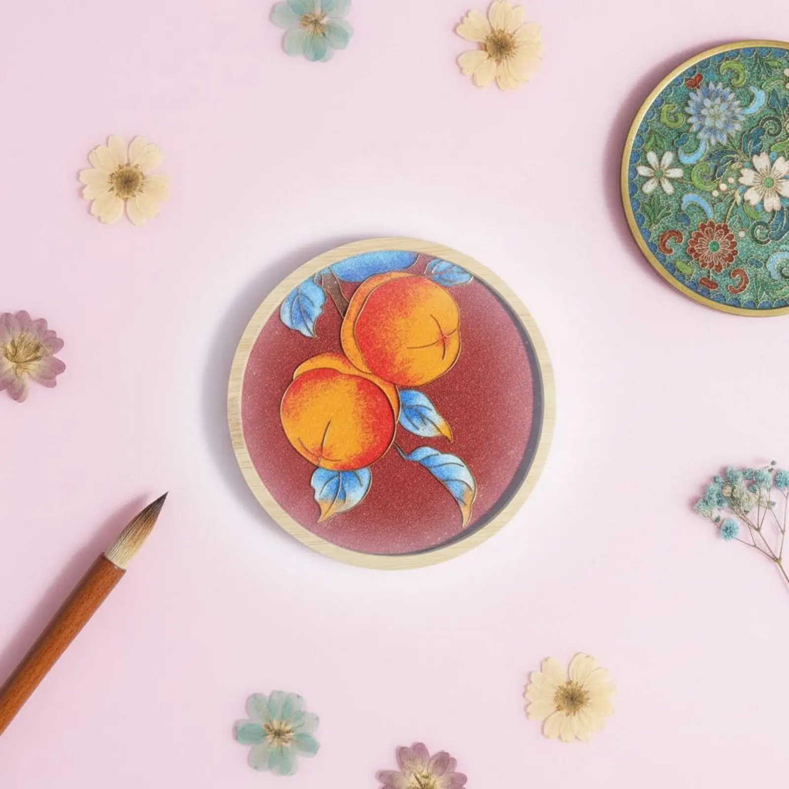 DIY Cloisonné Drink Mat Kit Creative Activity Cloisonne Enamel Painting Kit Enamel Painting Craft Set Beginner Accessible