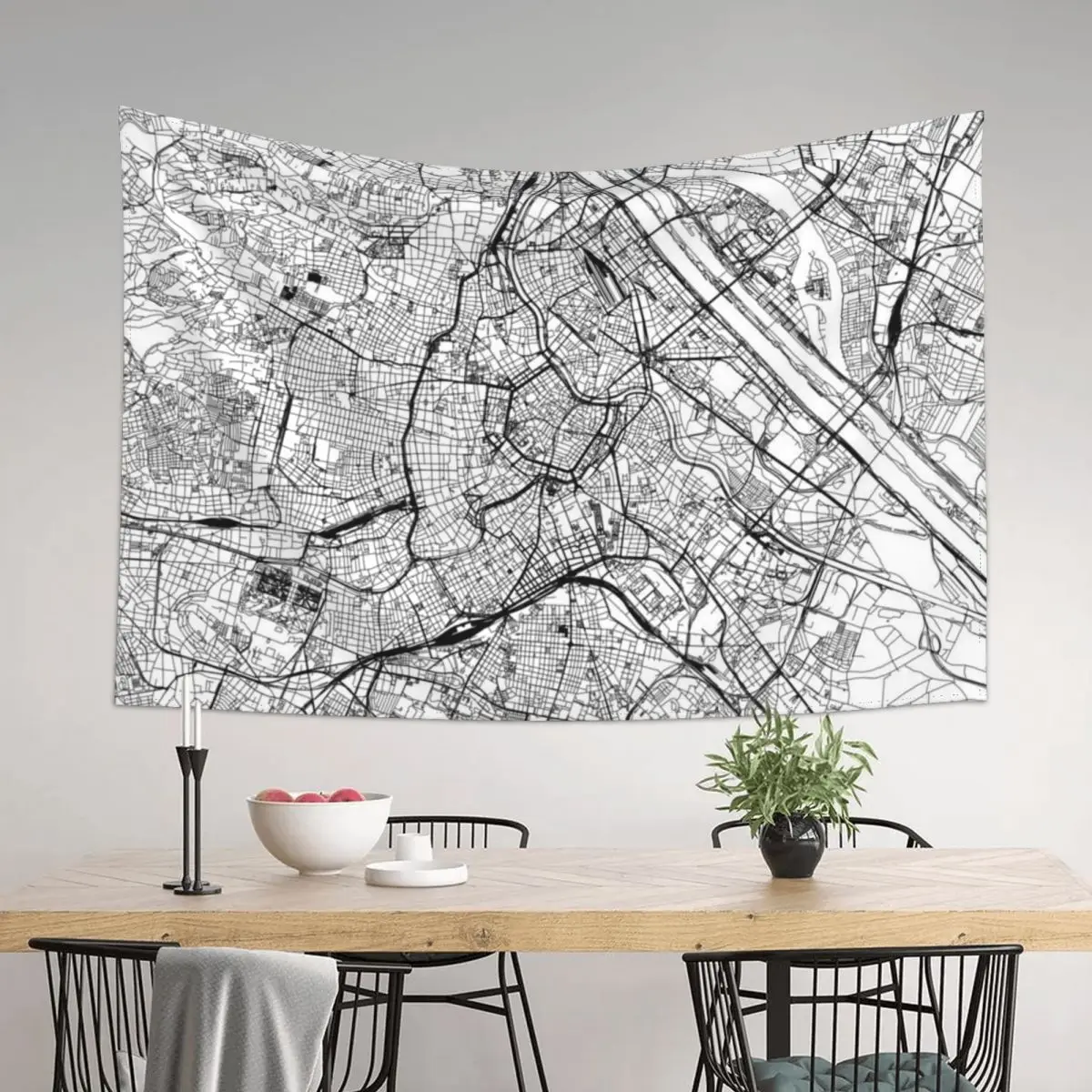 

Vienna White Map Tapestry Room Design Room Decor Wall Art On The Wall Tapestry