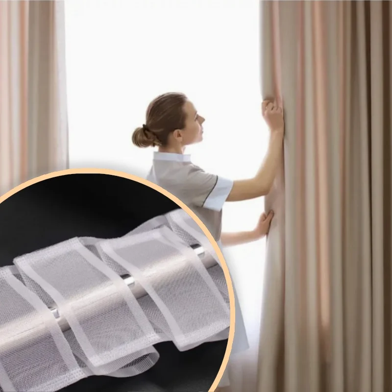 

1M/Roll White Curtain Tape 10cm Transparent Nylon Curtain Rod Pocket Tape Home Textile Accessories