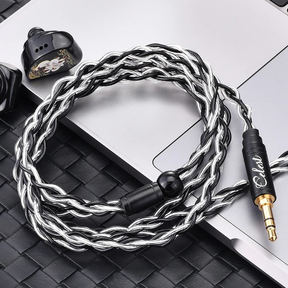 Kinera Celest Aura Headphone Silver Lated Copper 0.78 2pin Wire Headset Earphone Cable Accessories 3.5mm 4.4mm Plug IEMs